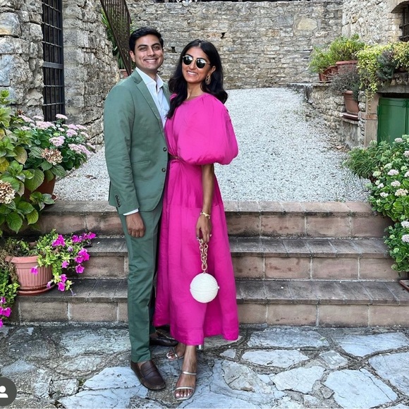 Aje Women's Pink Vanades Cut Out Ring Midi Dress - Picture 2 of 4